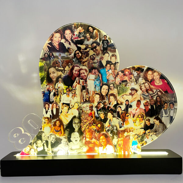 lighted heart collage